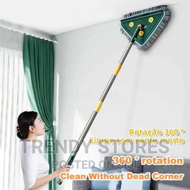 Telescopic Wiper Brush With Chenille Triangular Mop - thumbnail 3