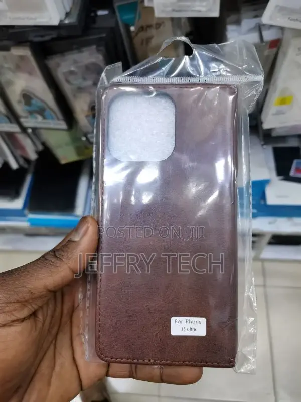 Flip Case Compatible With iPhone 15 Ultra Card Slot Holder F