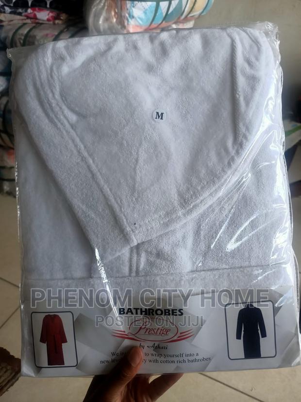 White Cotton Bathrobes - thumbnail 2