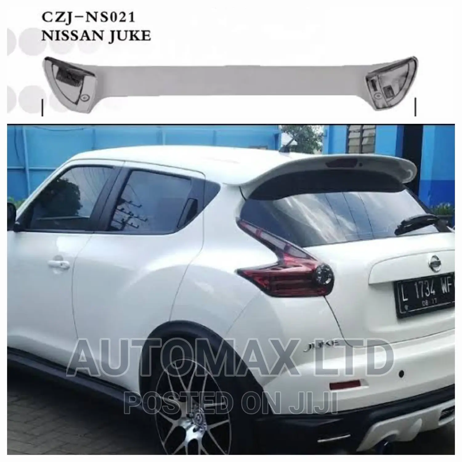 Nissan Juke, Rear Roof Boot Spoiler (Without Paint),