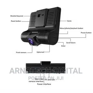 3 Camera Dashcam (Reverse,Front in-Car Camera 1080p Hd)