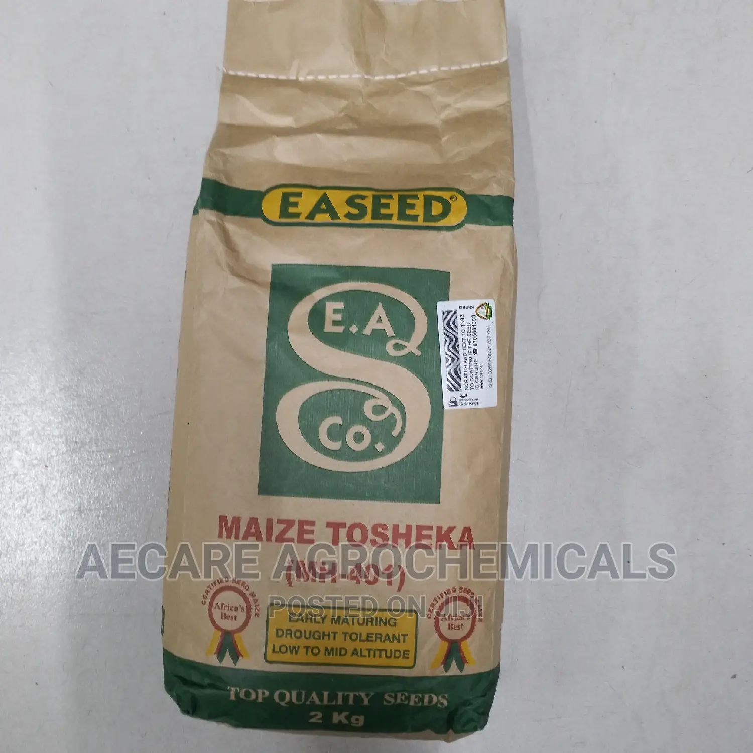 Maize Seeds Tosheka Mh - 401 2kg