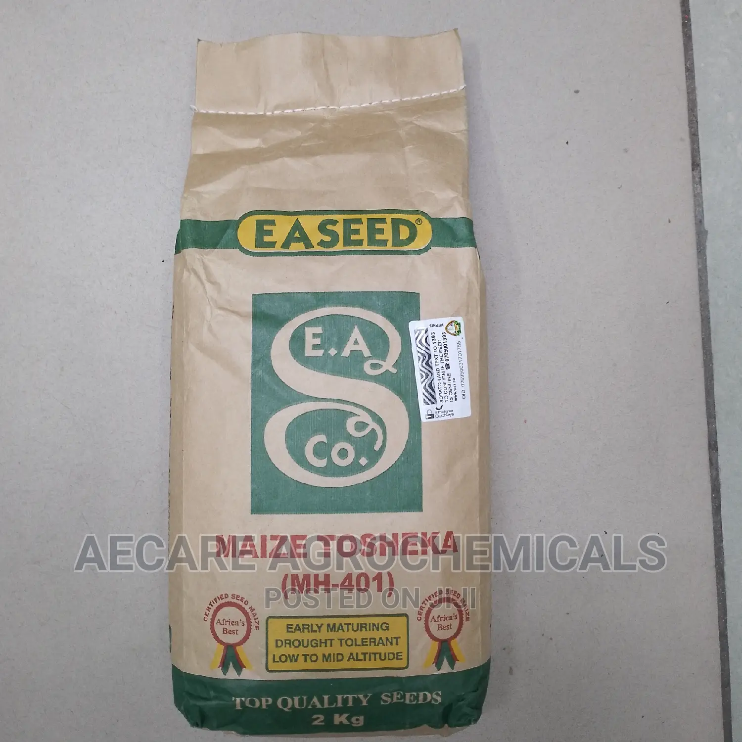 Maize Seeds Tosheka Mh - 401 2kg