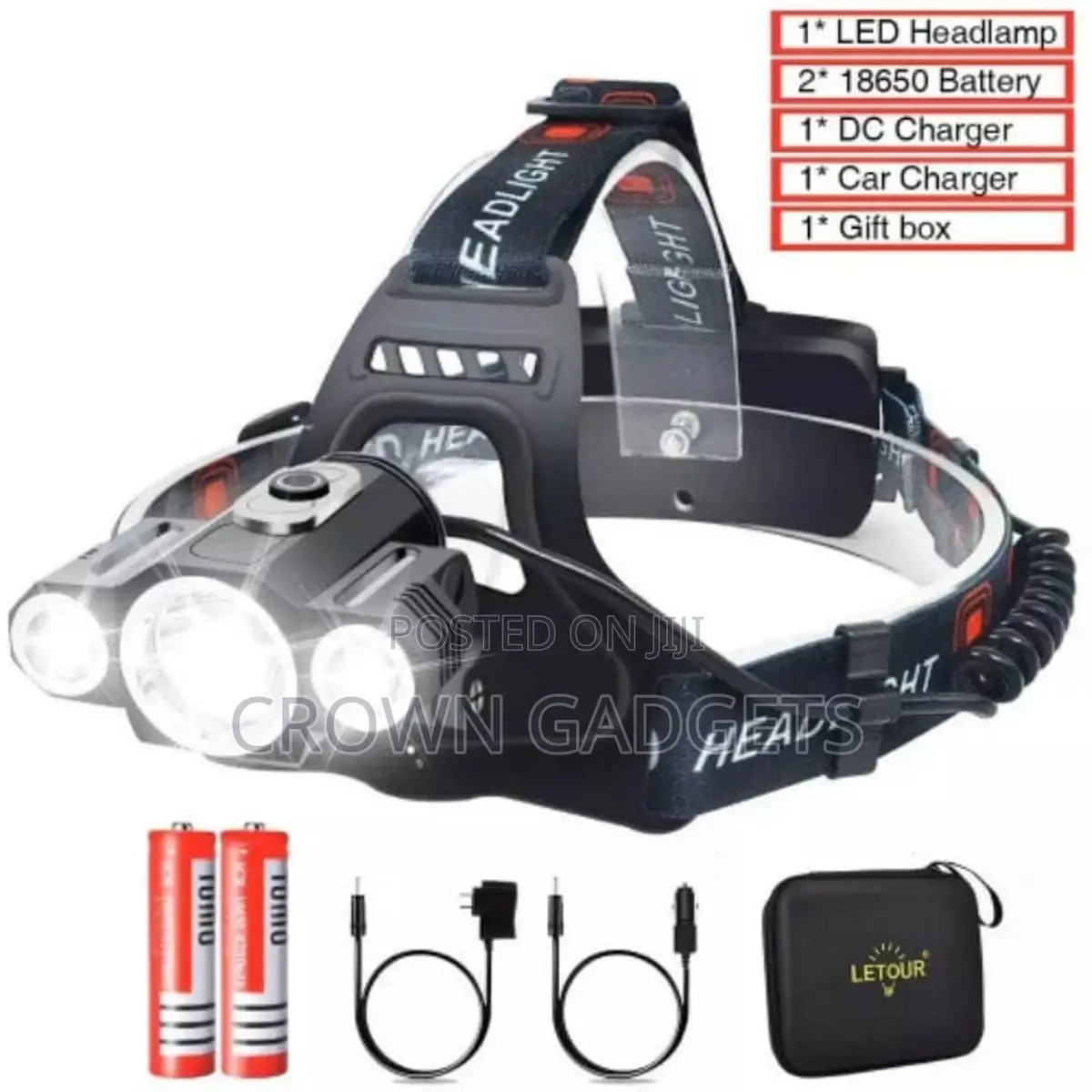 Head Lamp Bright LED Modes Waterproof Headlights