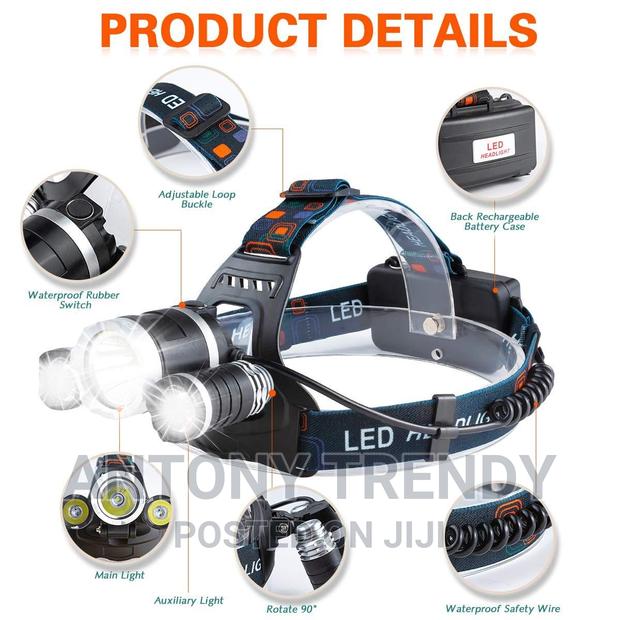 Head Lamp Bright LED Modes Waterproof Headlights - main view