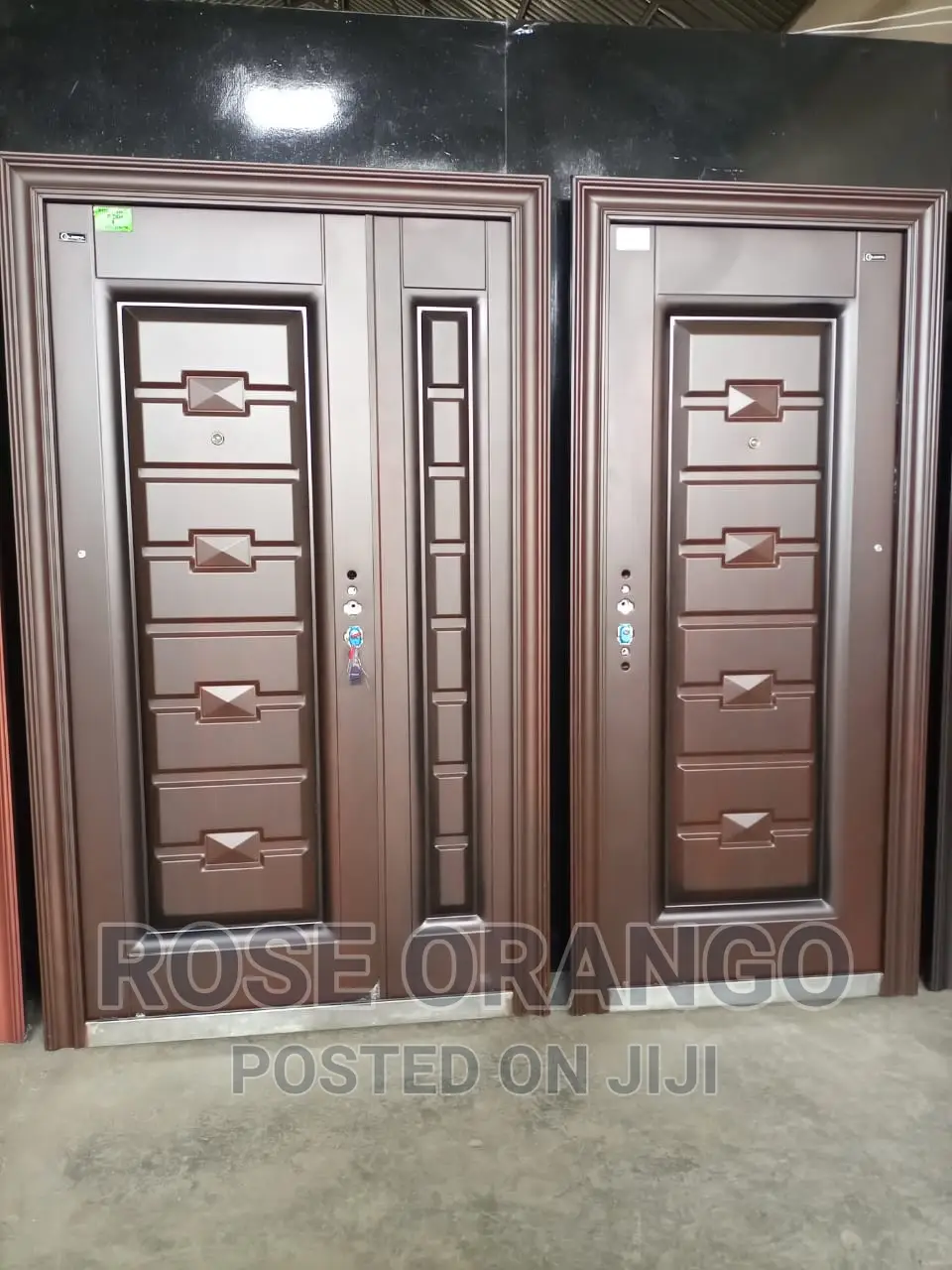 Brown Steel Doors Available