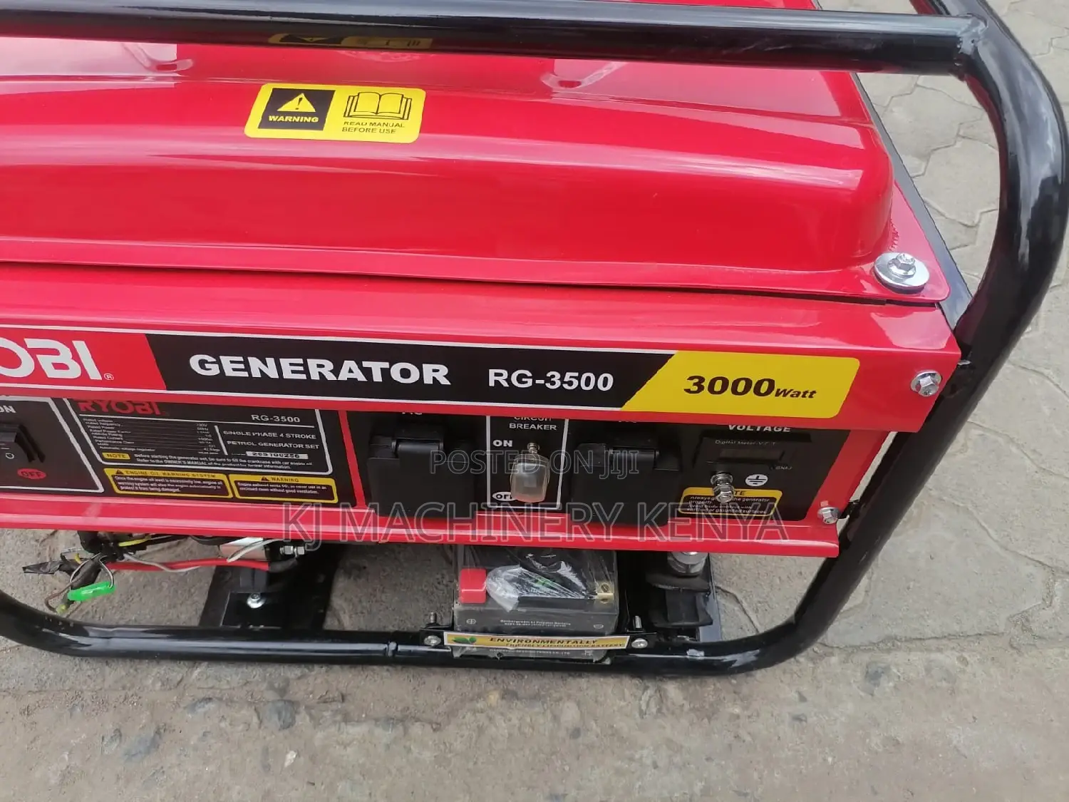 3 Kva Petrol Powered Ryobi Generator-3000watts