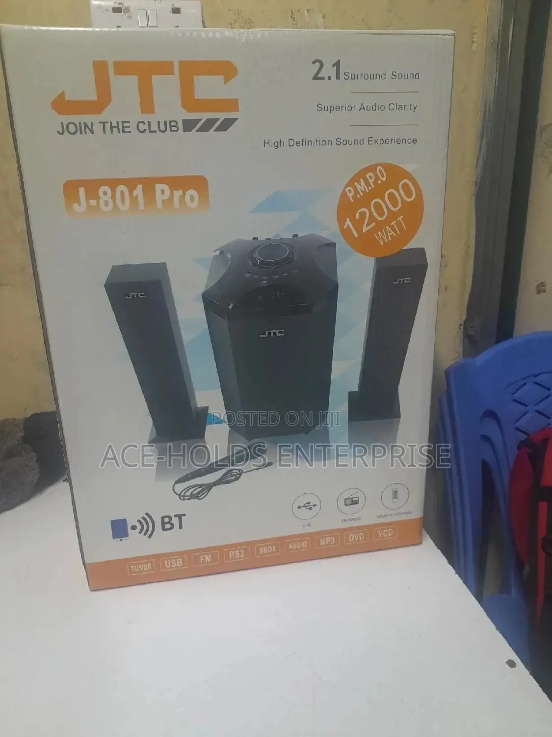 JTC Sub Woofer Hi-Fi Sound System-Bt/Fm-12000w With Mic