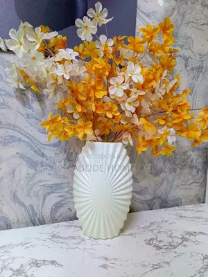 Nordic Flower Vase With Burnt Orange Flowers