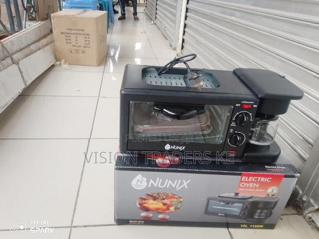 Nunix 3 in 1 Breakfast Maker: Toaster, Oven and Coffee Maker