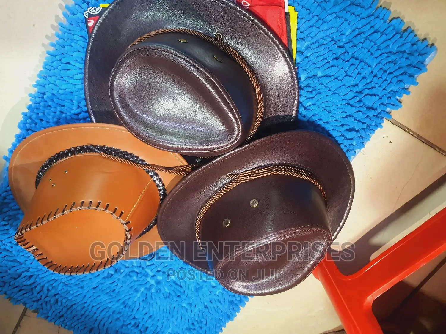 Kids Leather Cowboy Hat