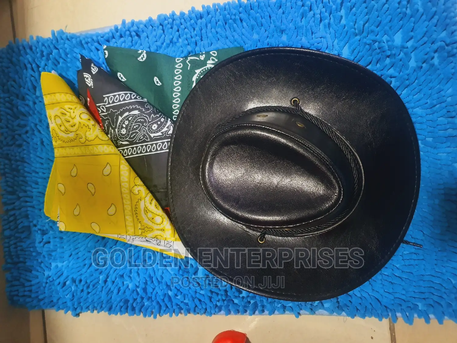 Kids Leather Cowboy Hat+Bandana(Can Be Sold Separately)