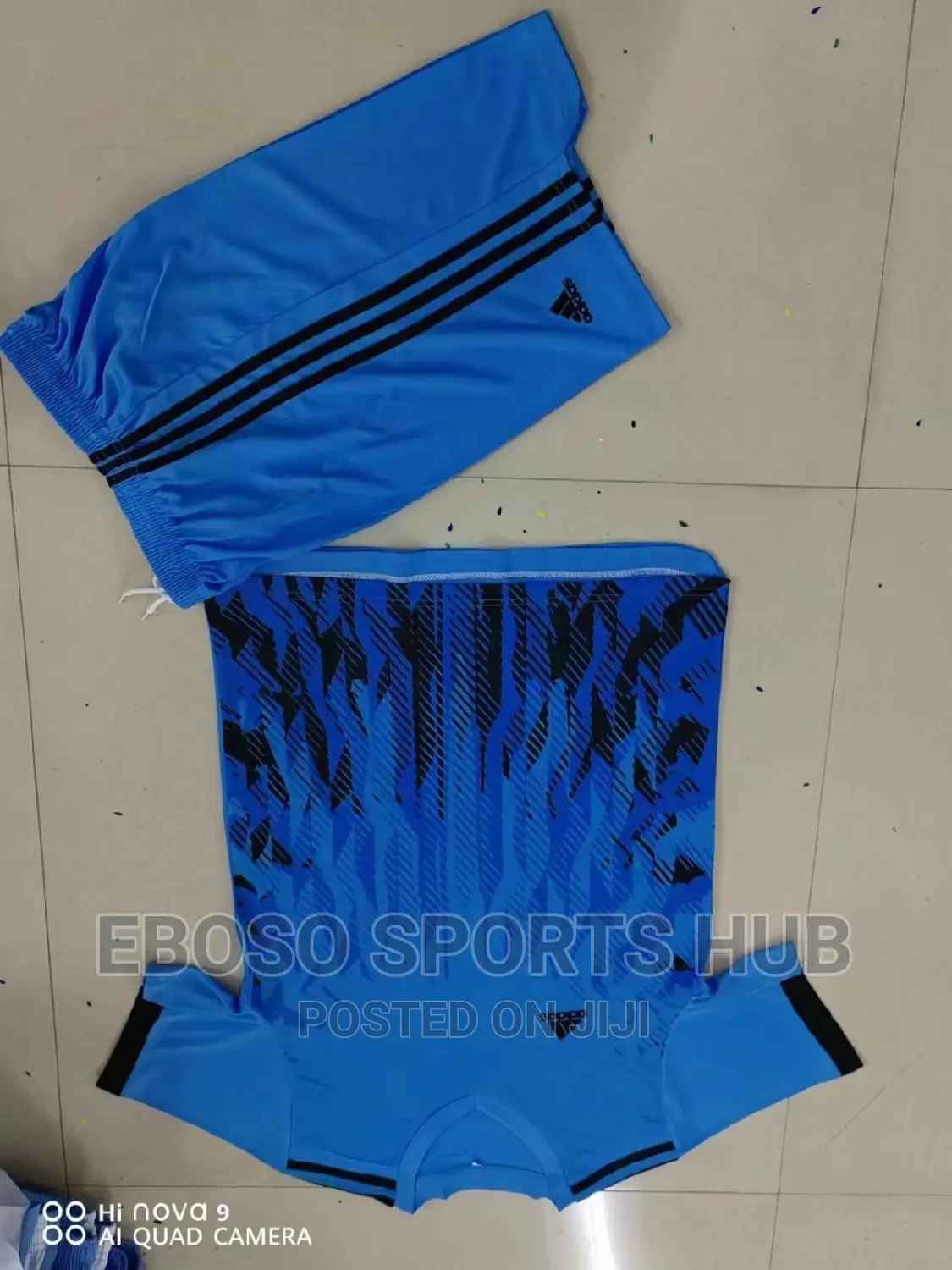 Blue Adidas Football Uniform