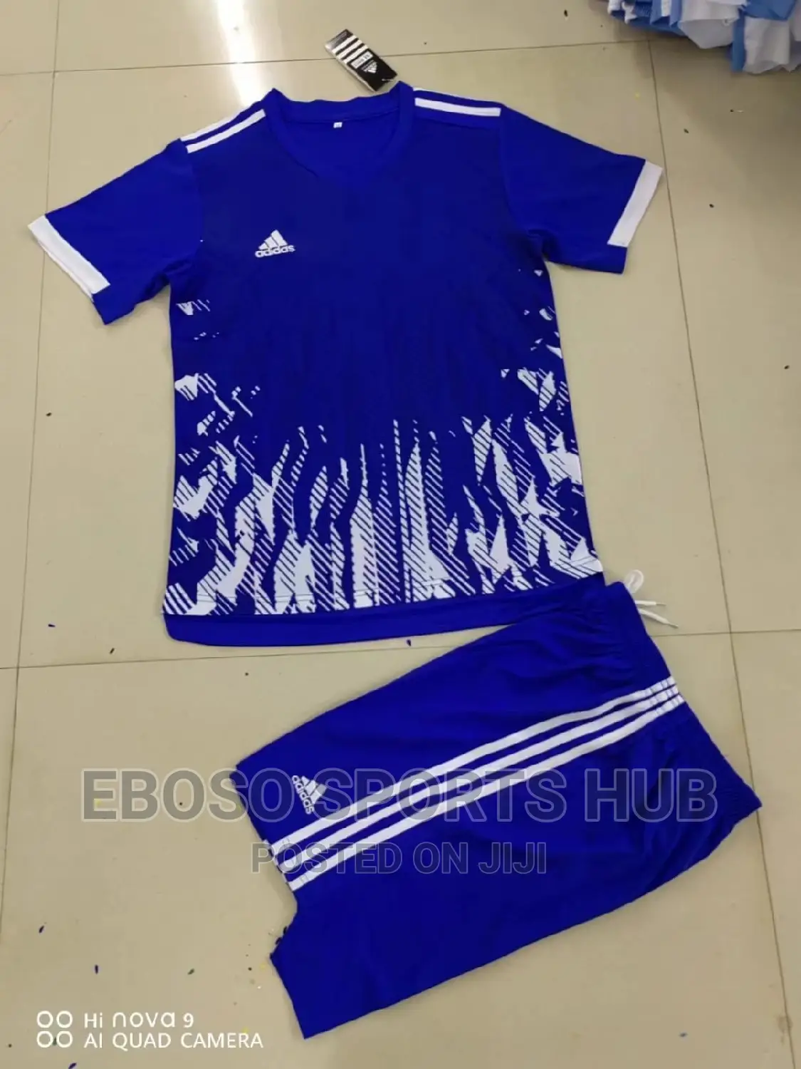 Blue Adidas Football Uniform