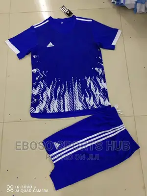 Blue Adidas Football Uniform