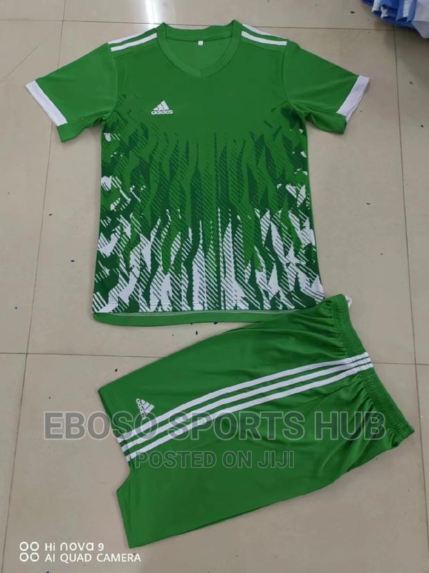 Green New Adidas Football Uniform