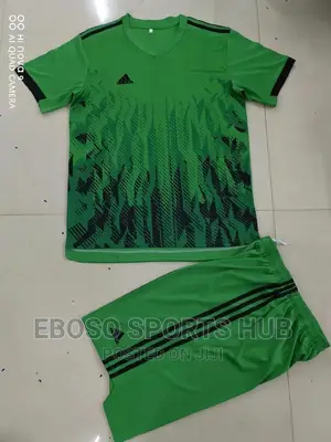 Green New Adidas Football Uniform