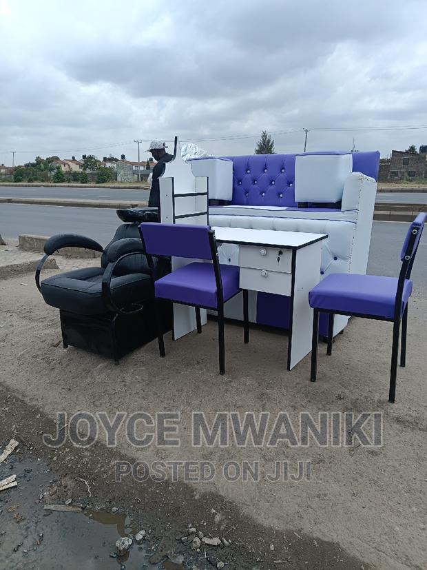 Pedicure Seat 3 Seater, Manicure Set and Sink