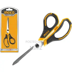 Rubber Grip Long-Blade Scissors
