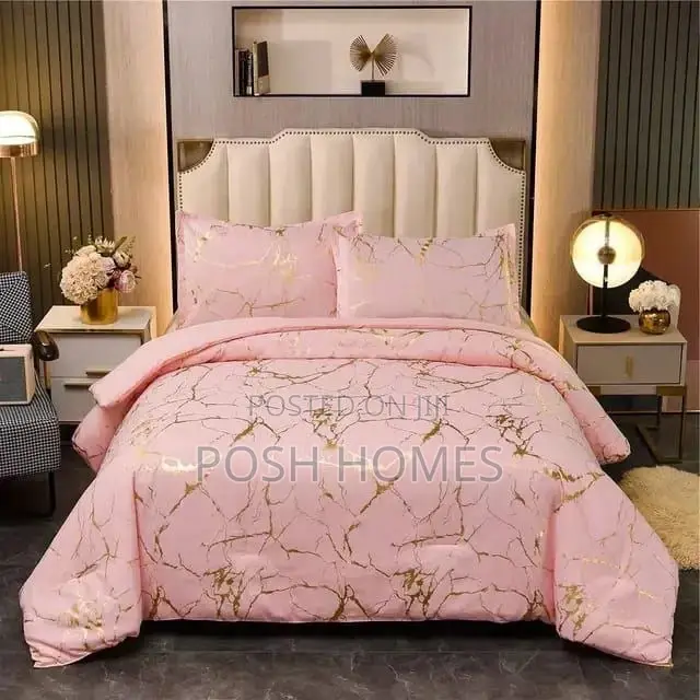 Luxury Gold Marble Texture Duvet Cover Set