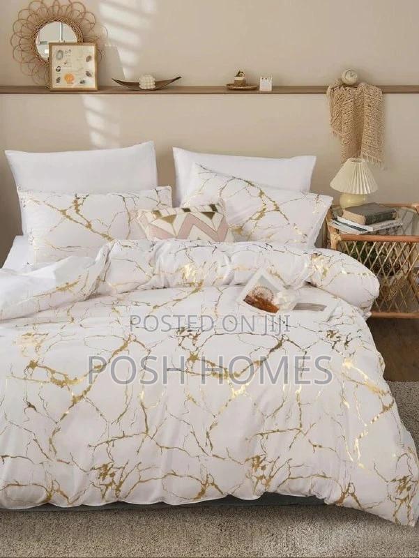 Luxury Gold Marble Duvet Cover Set