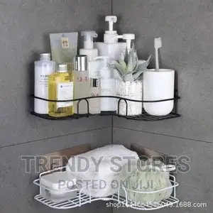 Metallic Corner Triangular Bathroom/Kitchen Organizer