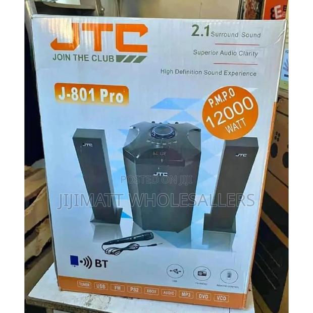 JTC 2.1ch Hometheatre-Bt/Fm/Usb-12,000w-System