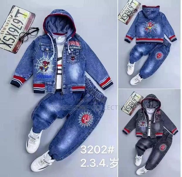 High-End Kids Two Piece Denim Set - thumbnail 4