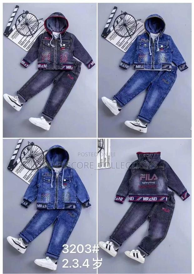 High-End Kids Two Piece Denim Set - thumbnail 5