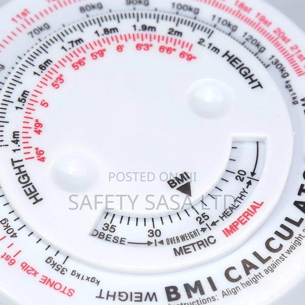 BMI Body Mass Index Retractable Tape 150cm Measurecalculator - thumbnail 4