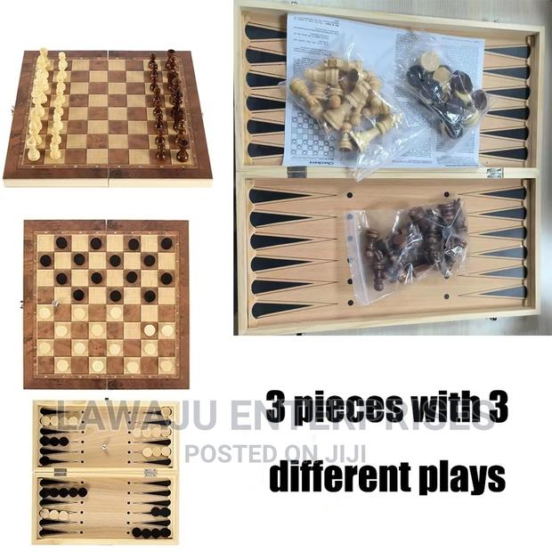 Wooden 3 In 1 (Chess+ Checkers Backgammon) - main view