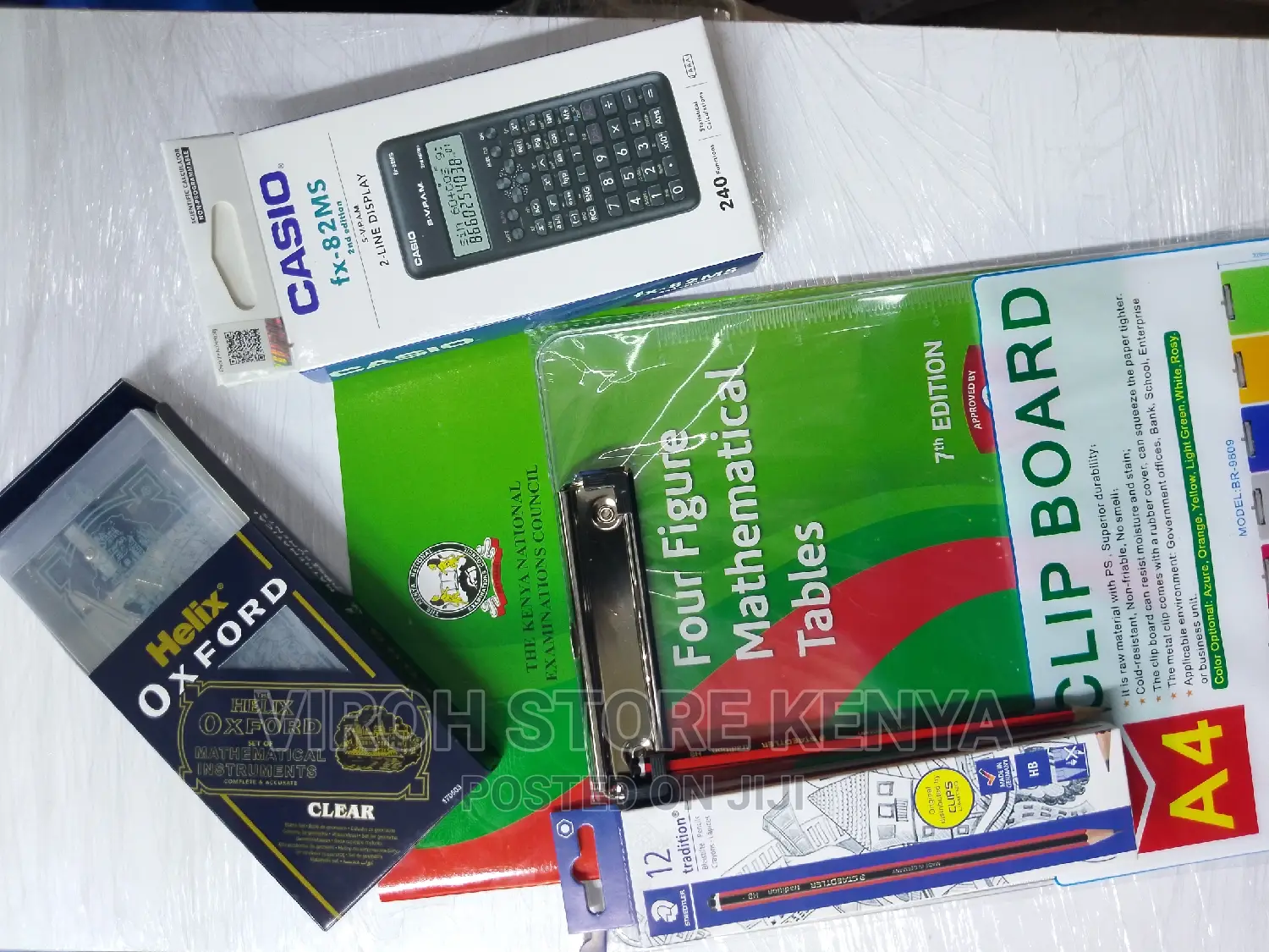 Clear Mathematical Set Clear Clipboard Calculator + Pencil