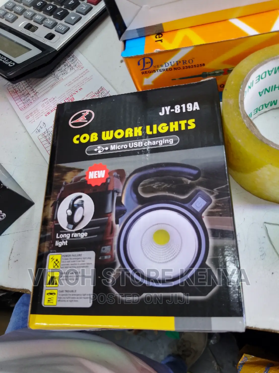 Cob Work Light Rechargeable Lamp Portable Light
