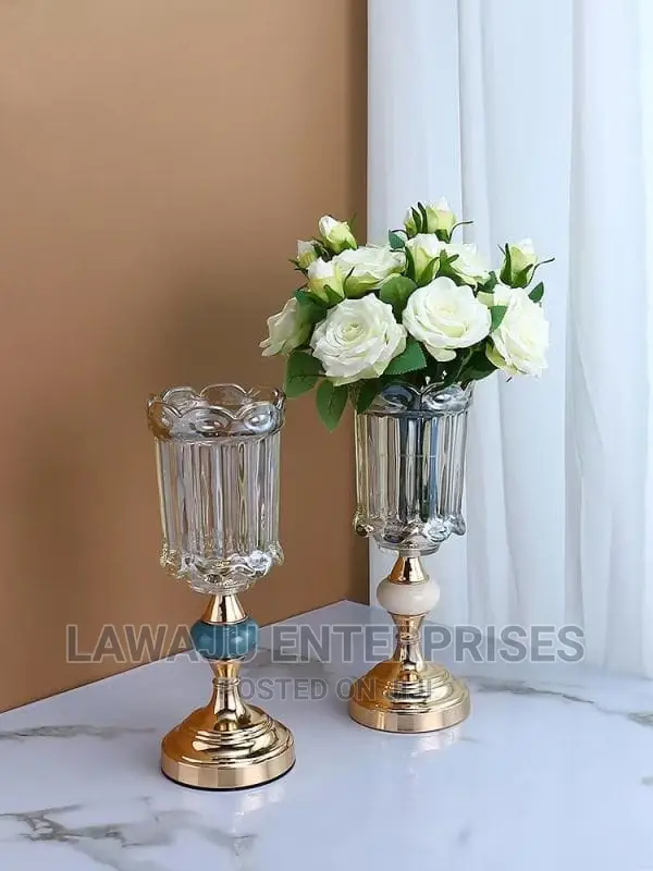 Luxury Metal Glass Vases