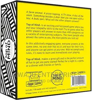Top of Mind Card Game