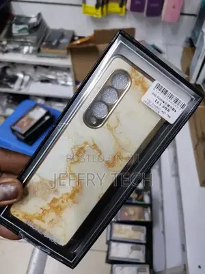 Marble Tempered Glass Case for Samsung Galaxy Z Fold3 5G Cas