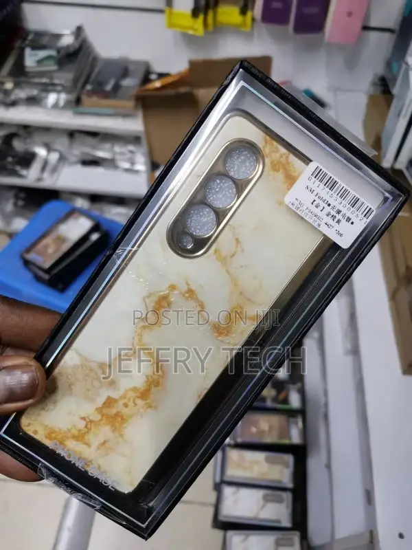 Marble Tempered Glass Case for Samsung Galaxy Z Fold3 5G Cas