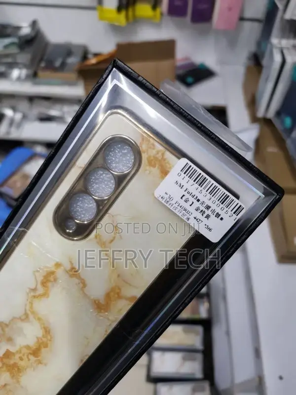 Marble Tempered Glass Case for Samsung Galaxy Z Fold3 5G Cas