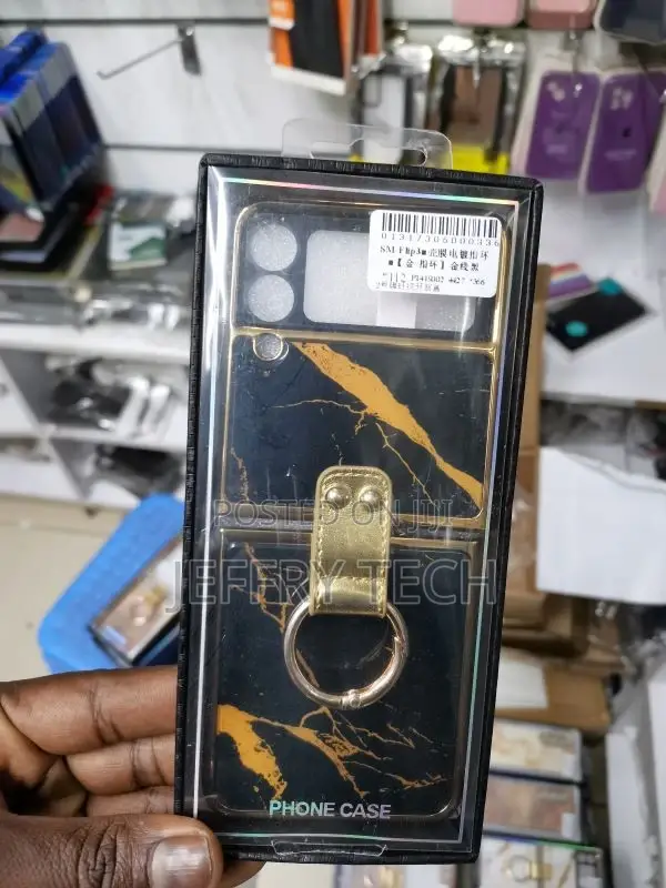 Marble Phone Case With Ring Holder Samsung Galaxy Z Flip 3