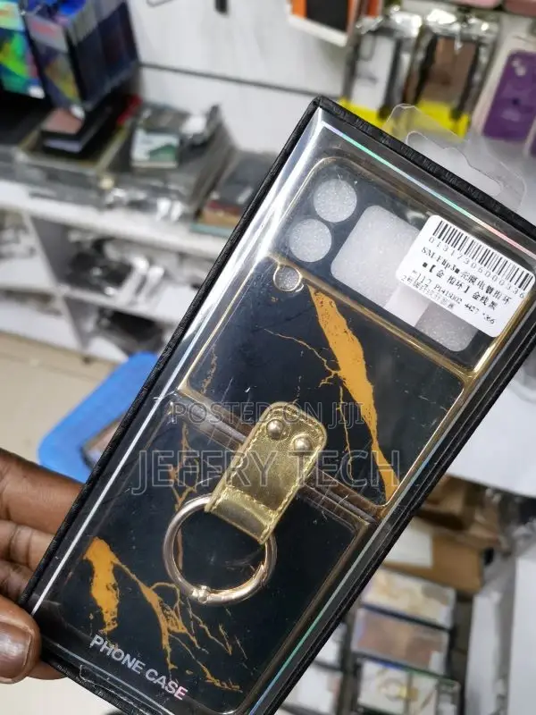 Marble Phone Case With Ring Holder Samsung Galaxy Z Flip 3