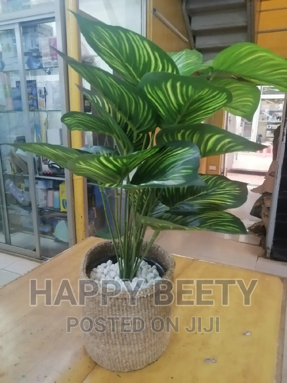 *Beautiful Artificial Monstera Plant With a Basket