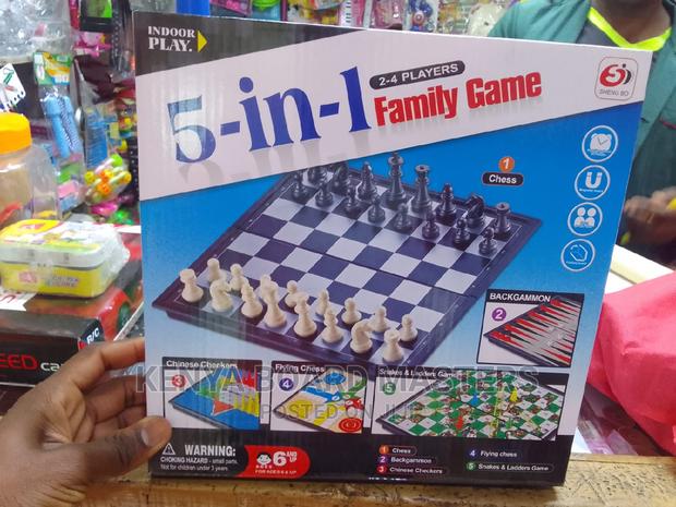 5 in 1 Set of Games for a Family 5 In1 Board Game Available