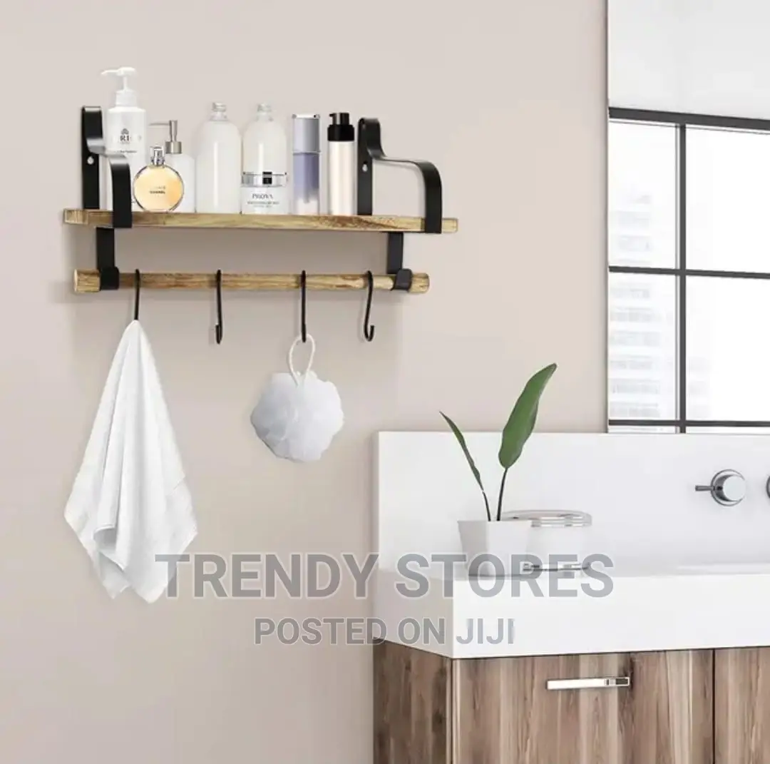 Nordic Bathroom/Bathroom Organizer Floating Shelf