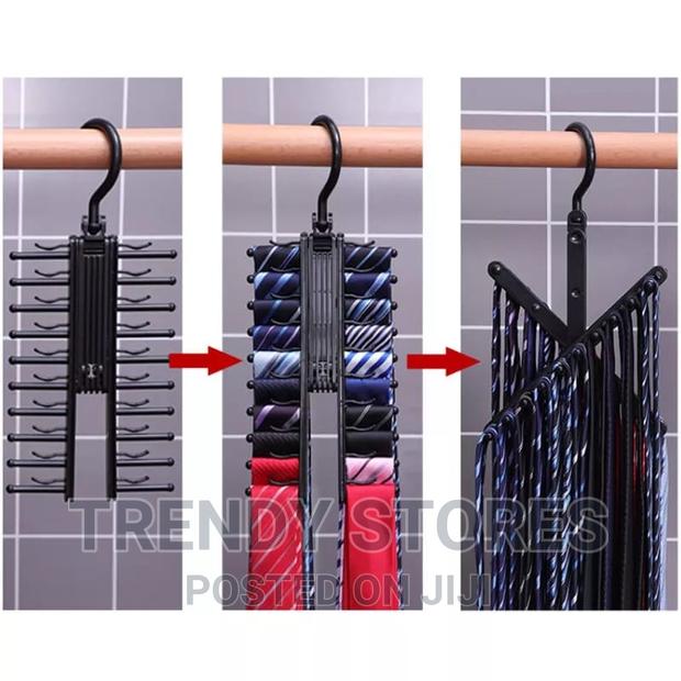 Adjustable 360 Degree Rotating 20 Bow Tie Storage Hanger - main view