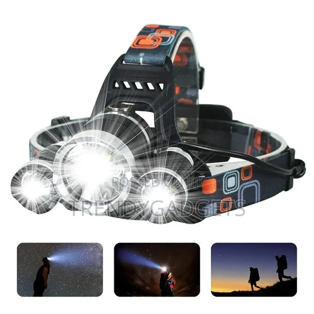 Waterproof Type-C Charging Headlight for Camping