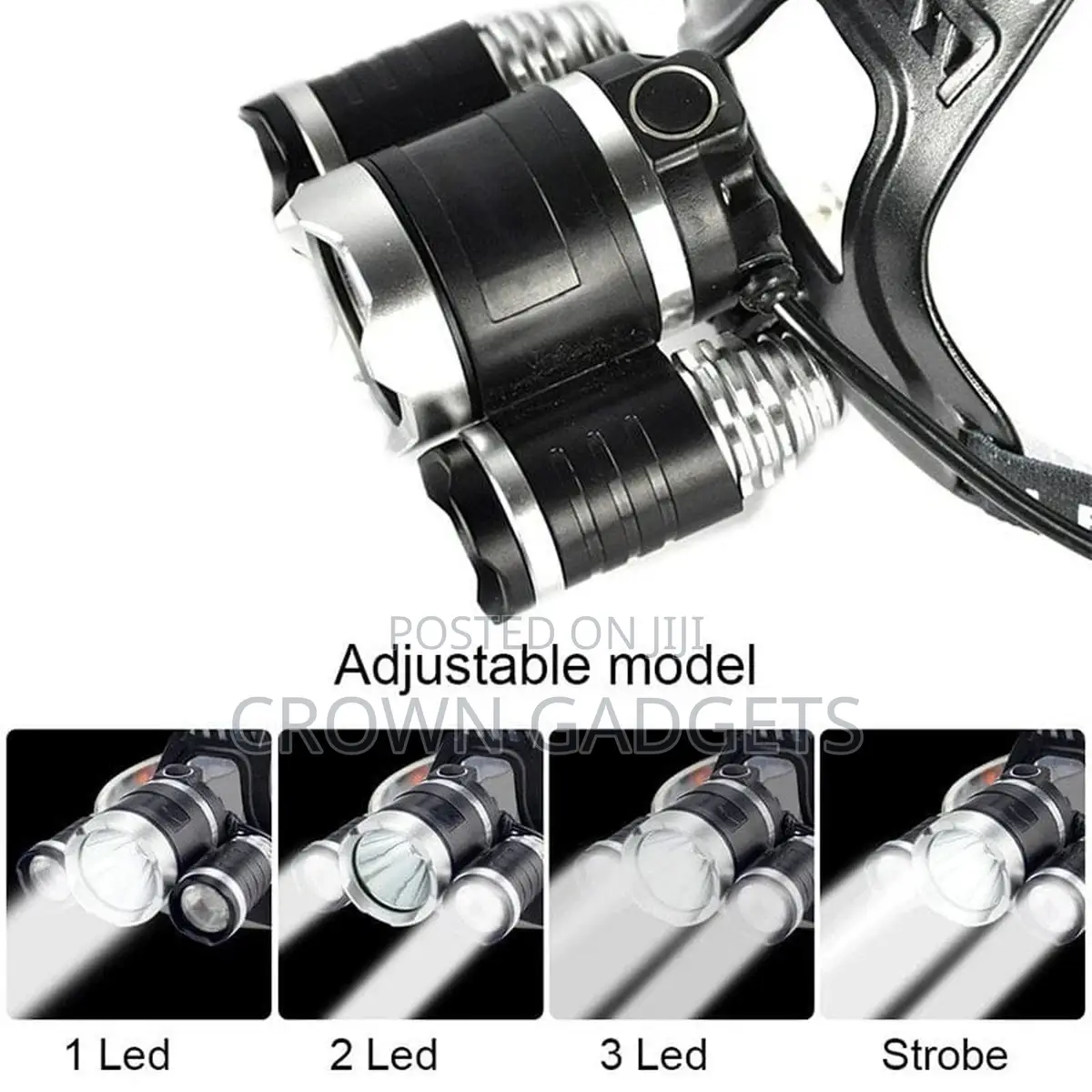 Waterproof Forehead Flashlight for Outdoor Camping