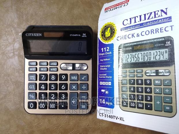CT-3140TV Calculator 14 Digits With Two Displays and Solar