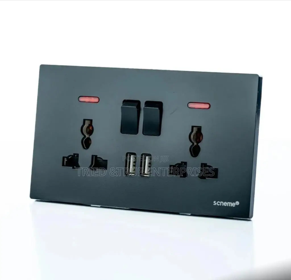 Golden/Silver USB Twin Sockets