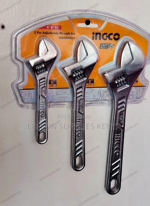 INGCO Adjustable Wrench Set 3pcs 6" ,8",10" - thumbnail 2