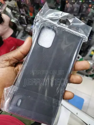 Leather Flip Cover for Nokia C12/Nokia C12 Pro (Black)